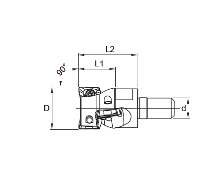 AXO Modular Helical  Milling Cutter